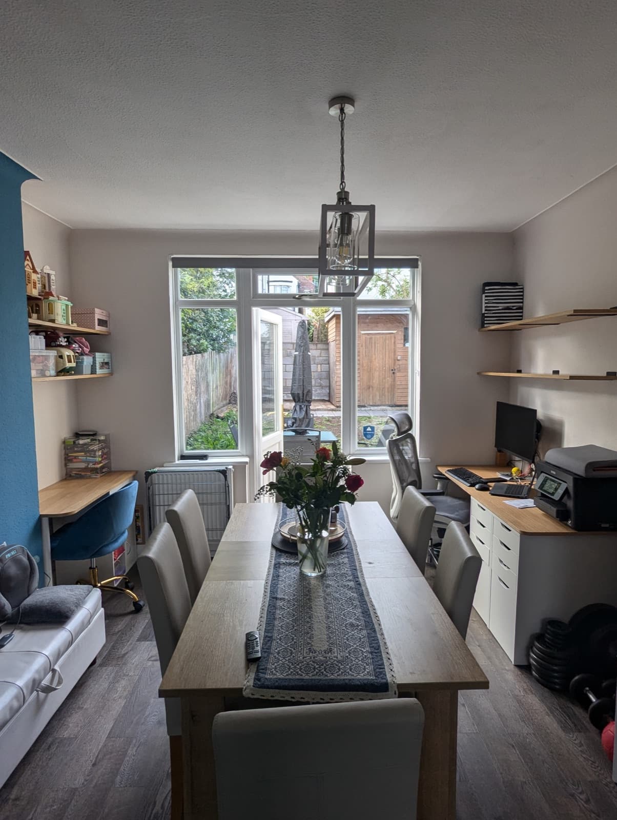 Dining room before and after after