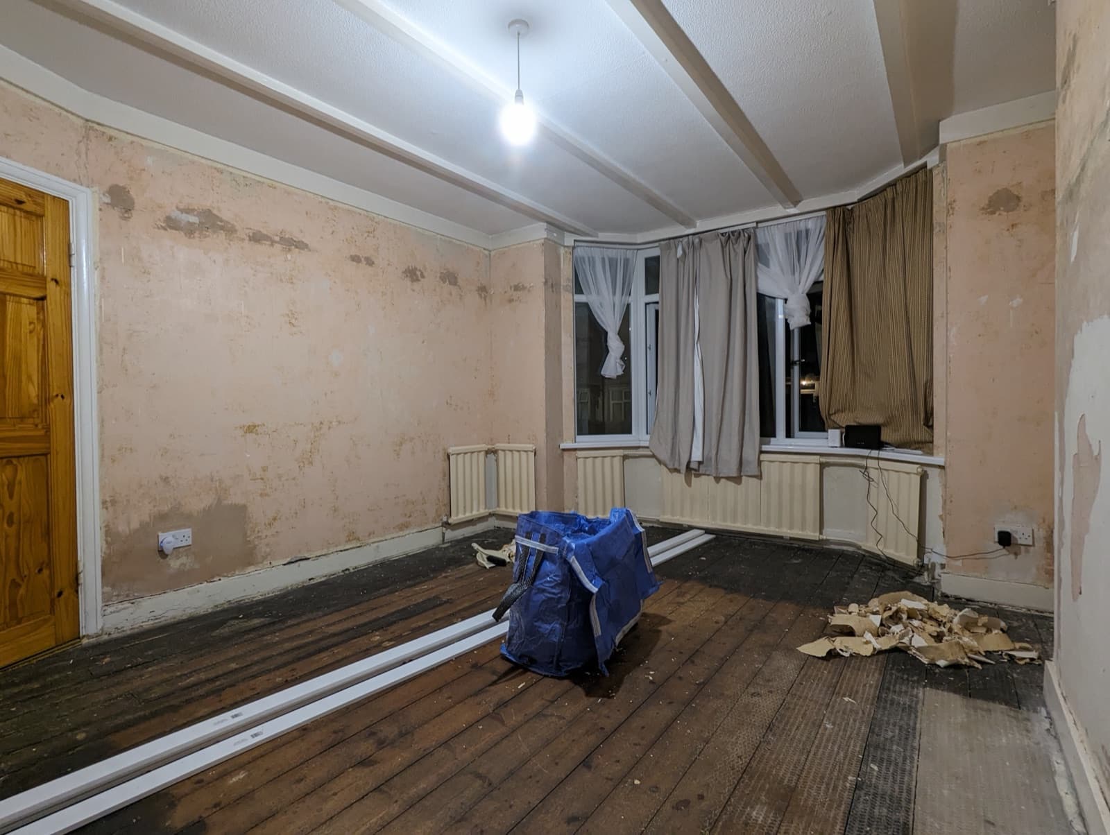 Living room before and after before