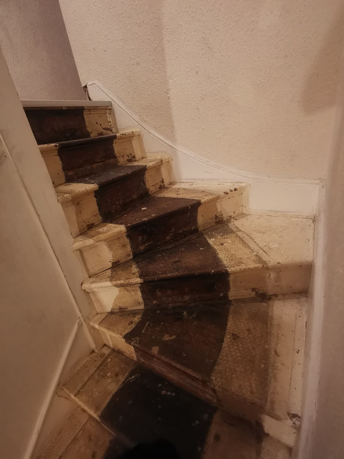 Staircase before and after before